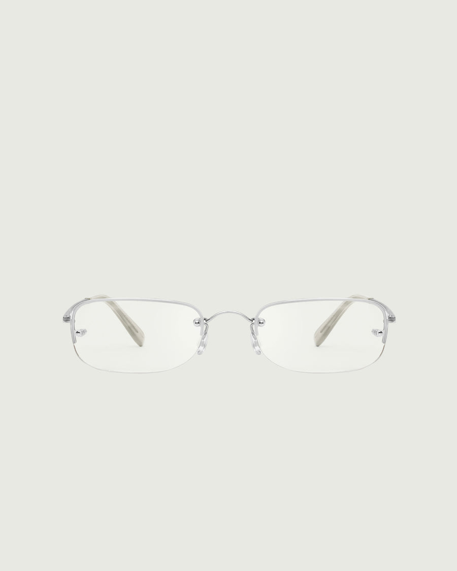 Hank Eyeglasses rectangle Gray stainless steel front