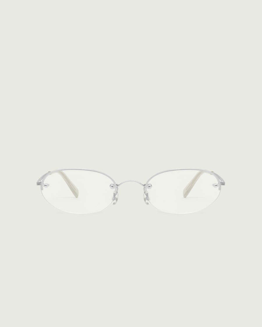 Hank Eyeglasses rectangle Gray stainless steel front