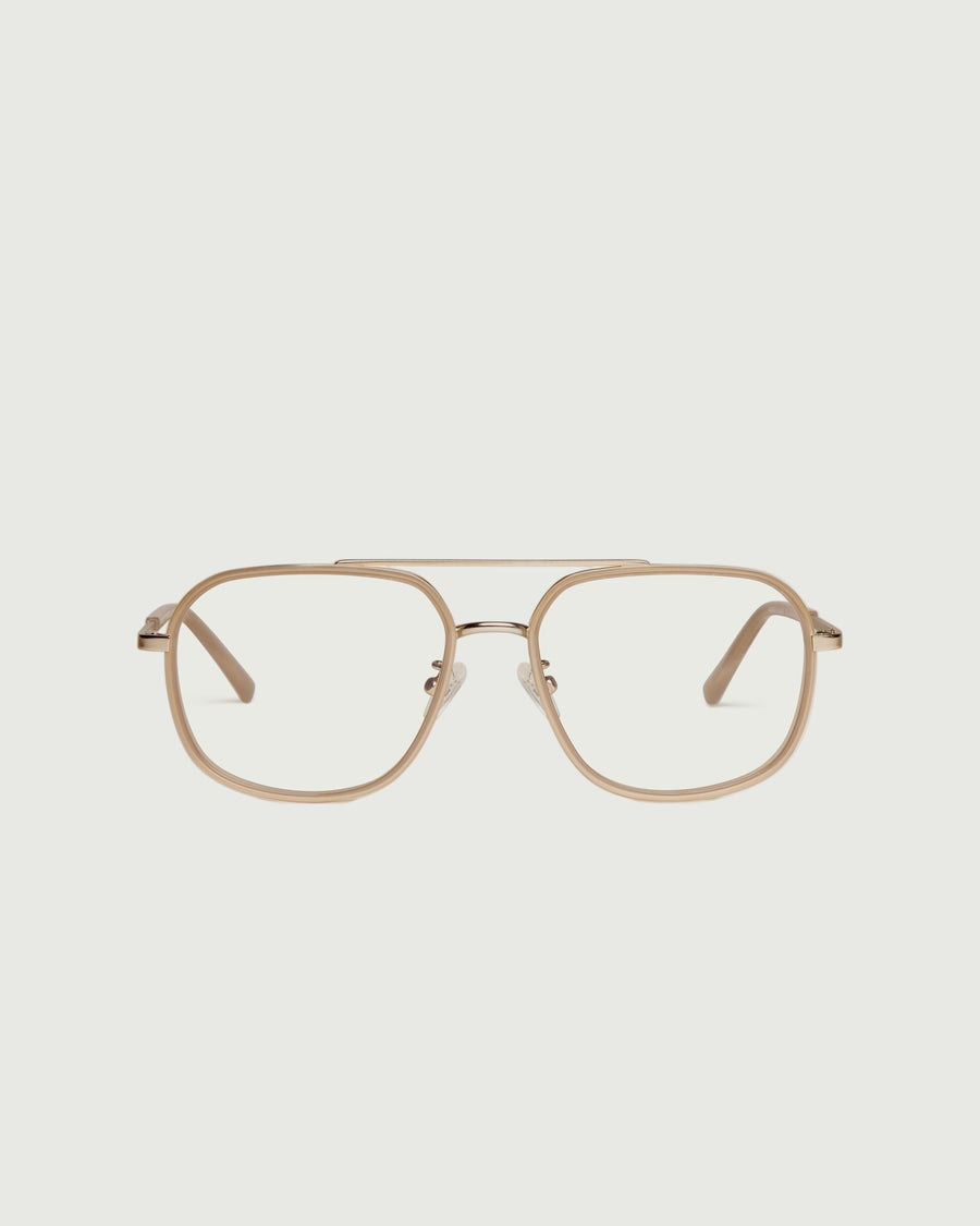 Octavio Eyeglasses pilot Brown metal front