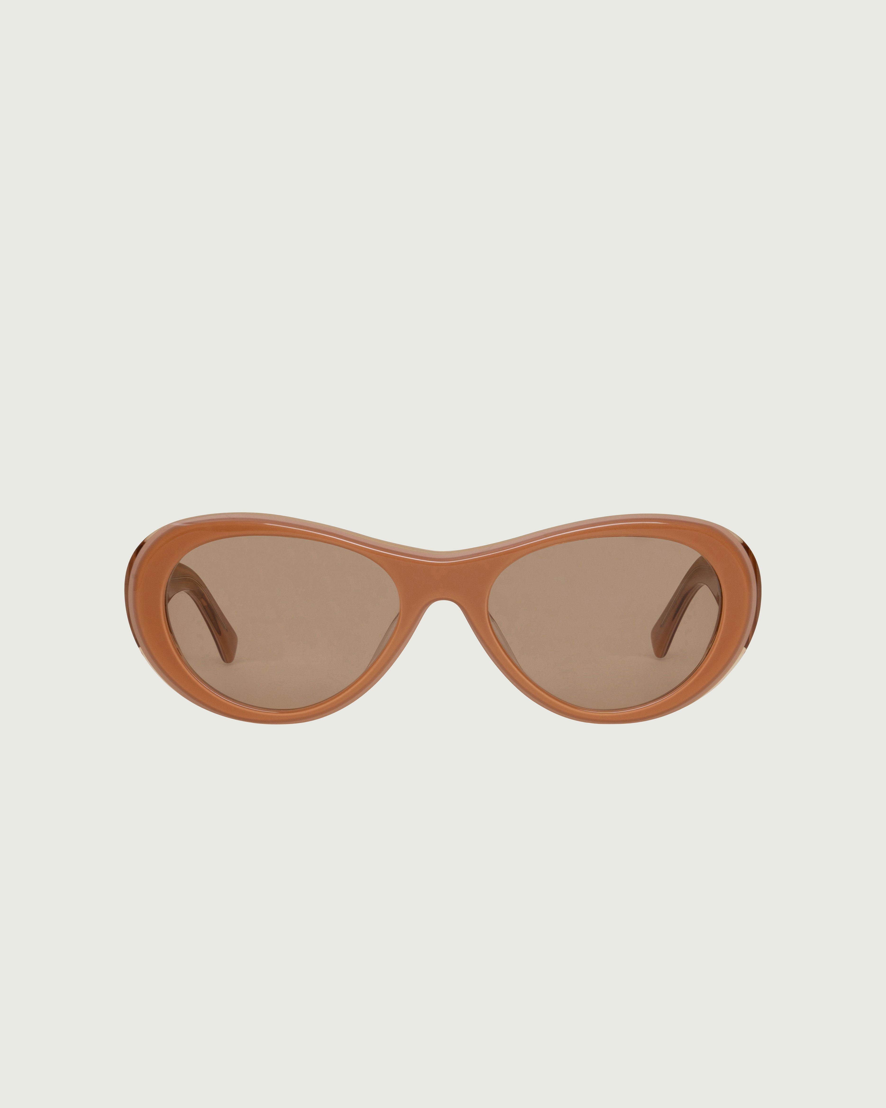 Suede ::Brooke Sunglasses pilot orange acetate front