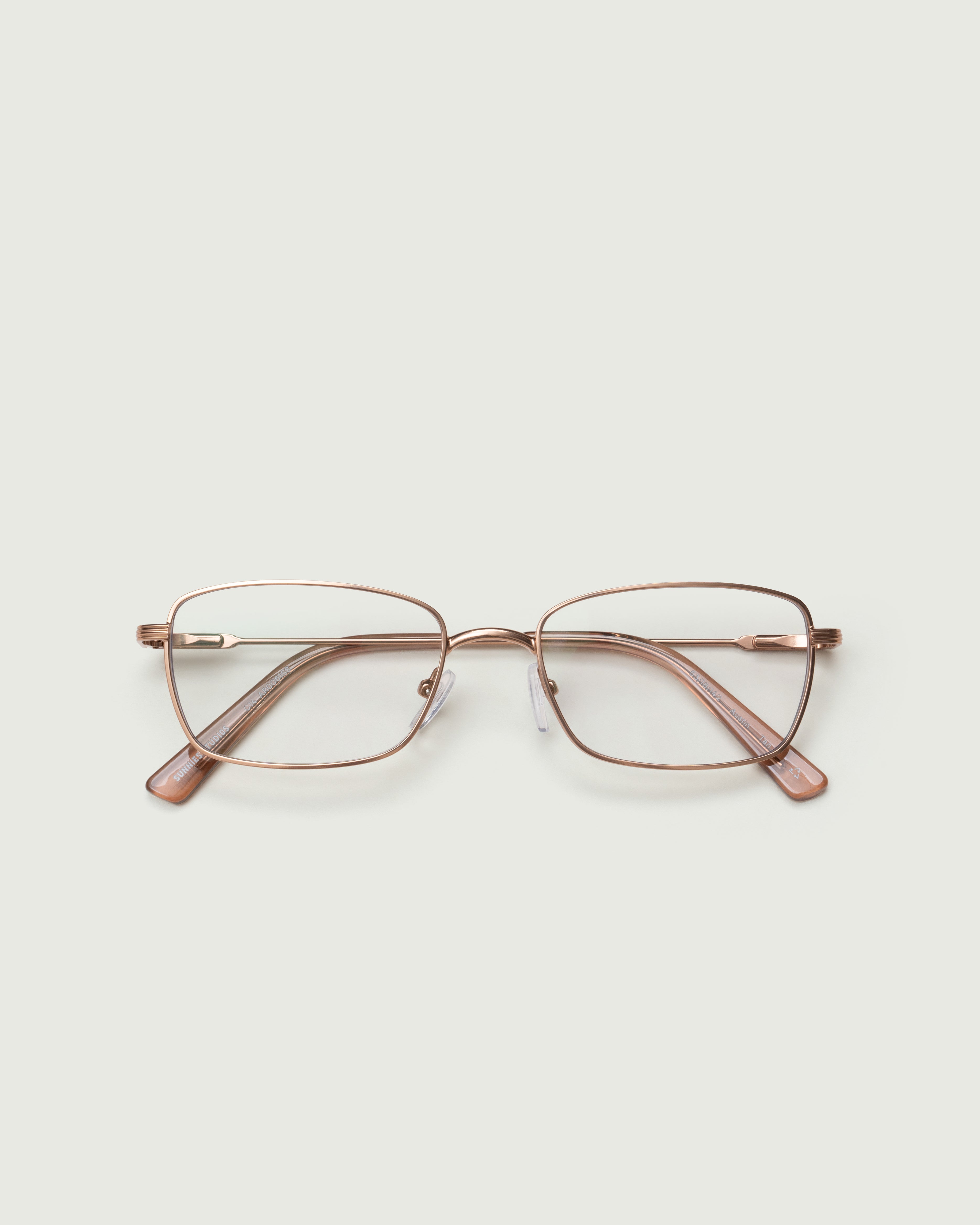men Austin Eyeglasses rectangle Brown metal