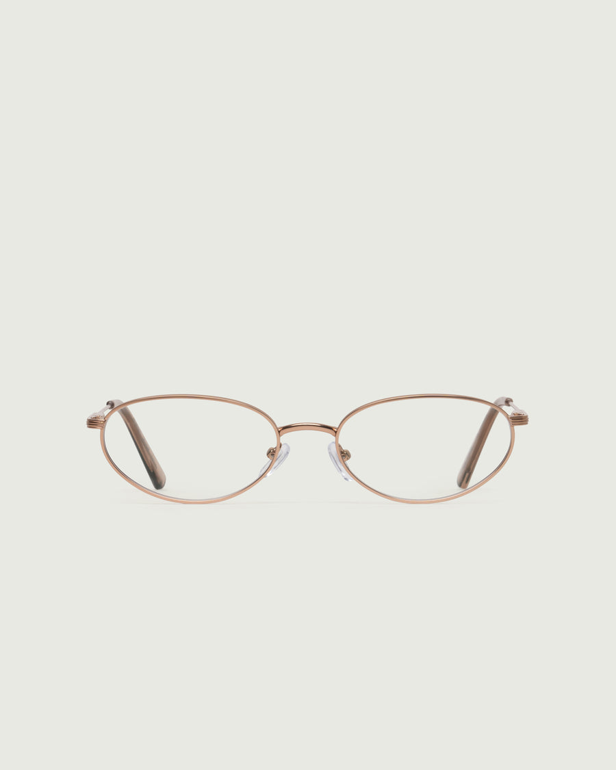 Marshall Eyeglasses oval Brown metal front