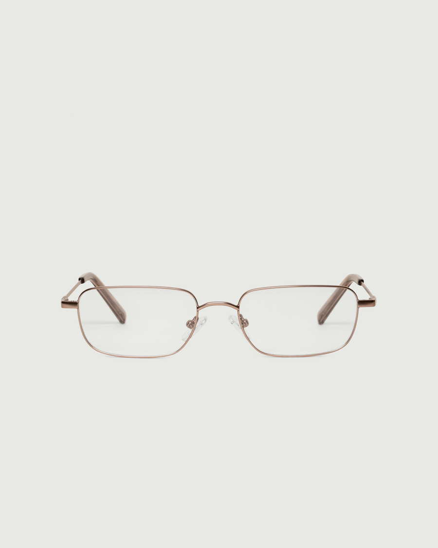 Graham Eyeglasses rectangle Brown metal front