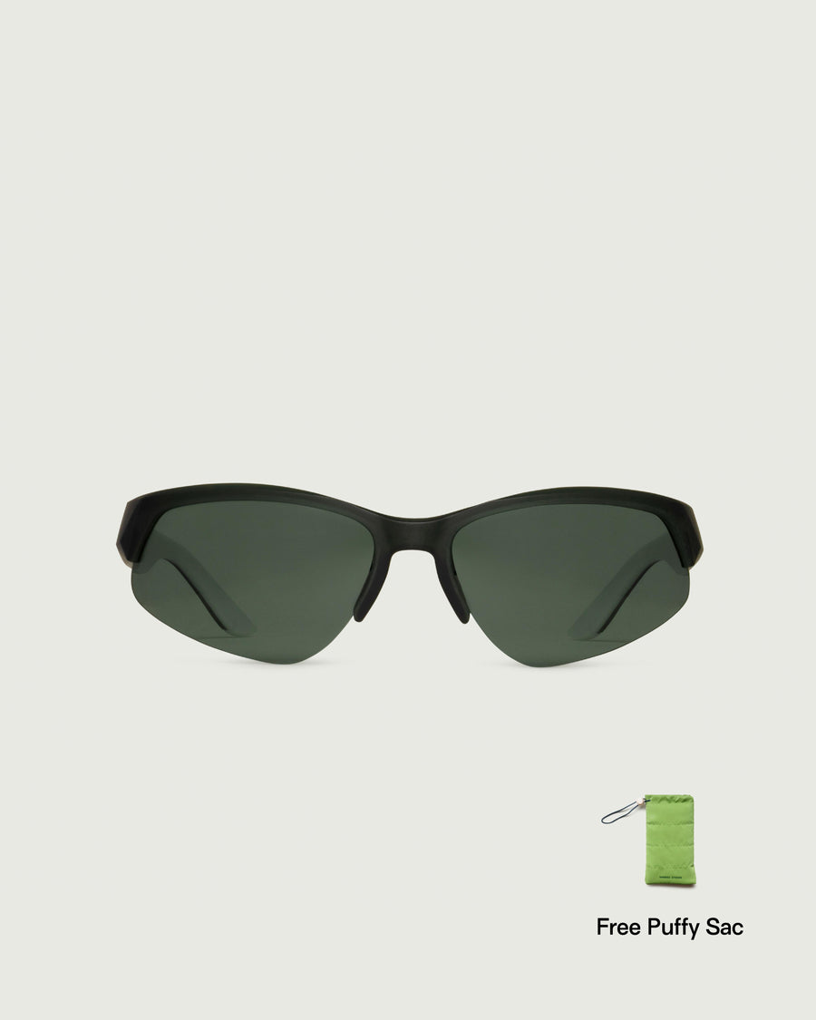 Simone Sunglasses cateye Green recycled polyester front