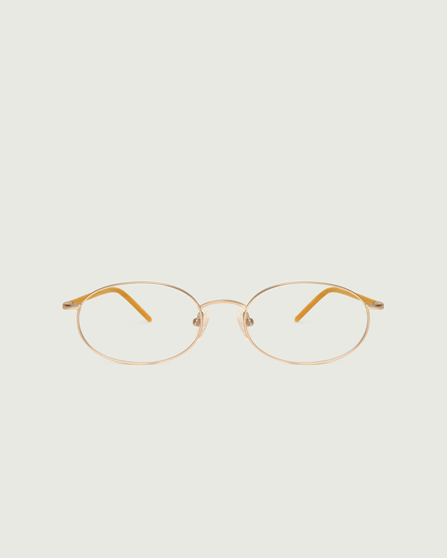 Enid Eyeglasses oval gold metal front