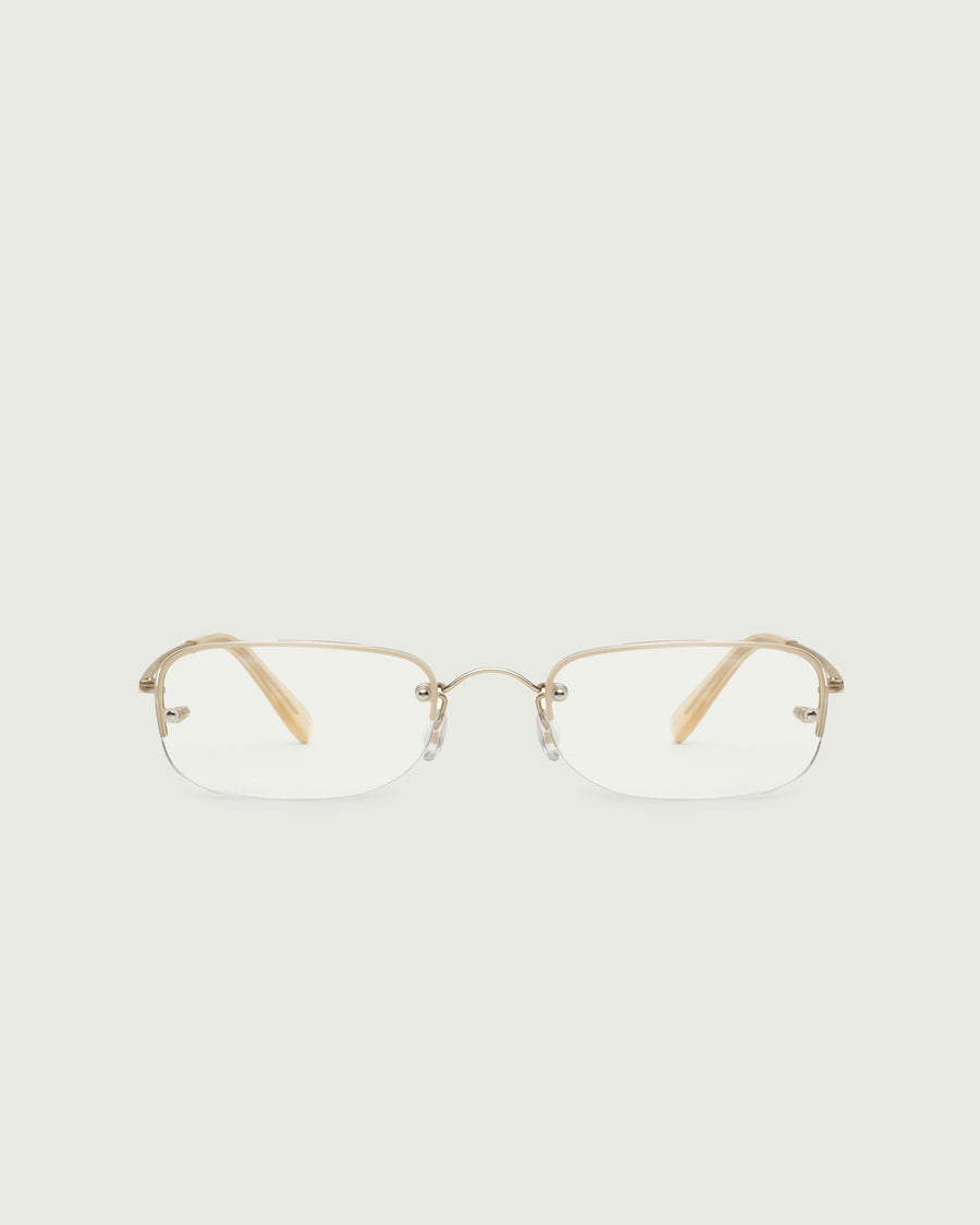 Hank Eyeglasses rectangle Gold stainless steel front