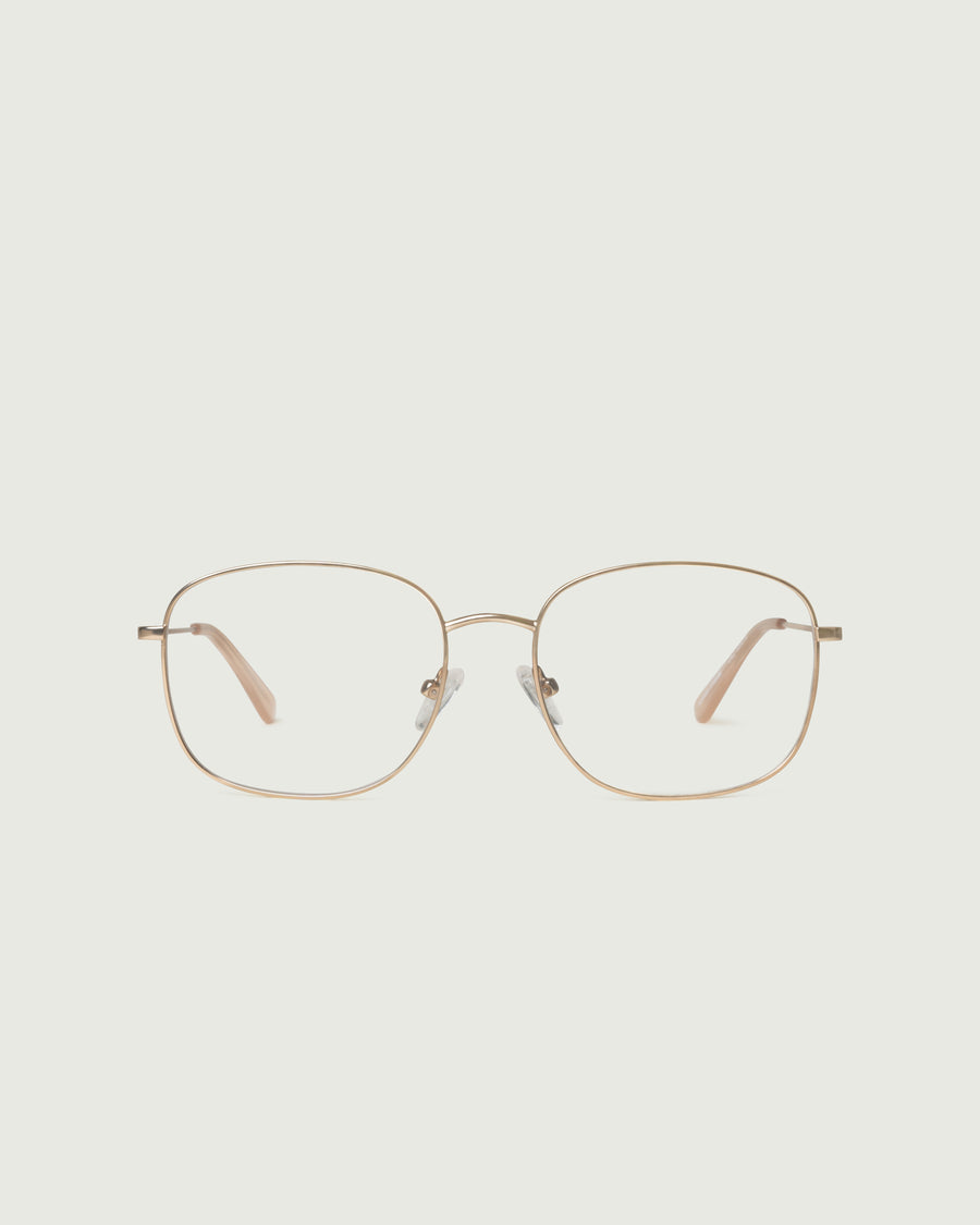 Henri Eyeglasses square gold metal front