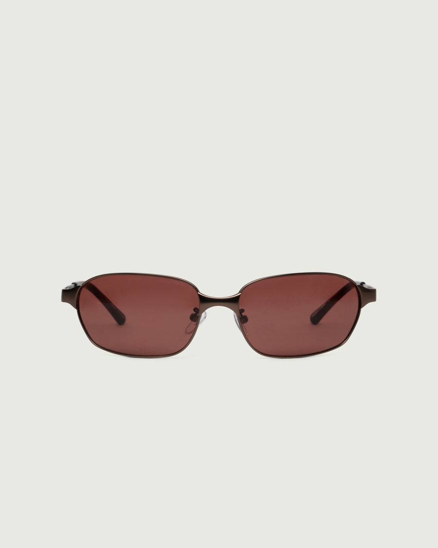 Hunter Sunglasses rectangle Brown metal front
