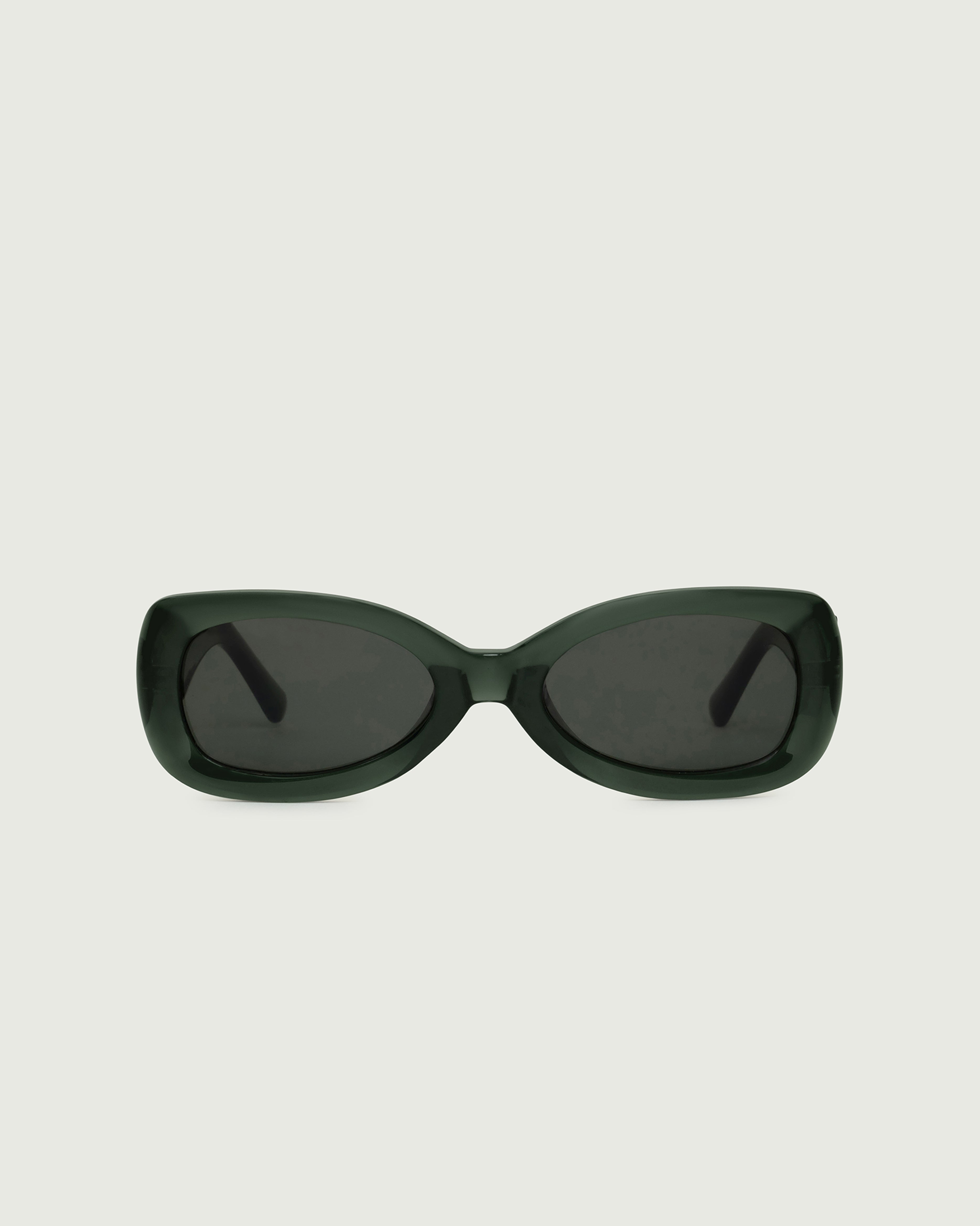 Viper ::Reese Sunglasses rectangle green recycled polyester front