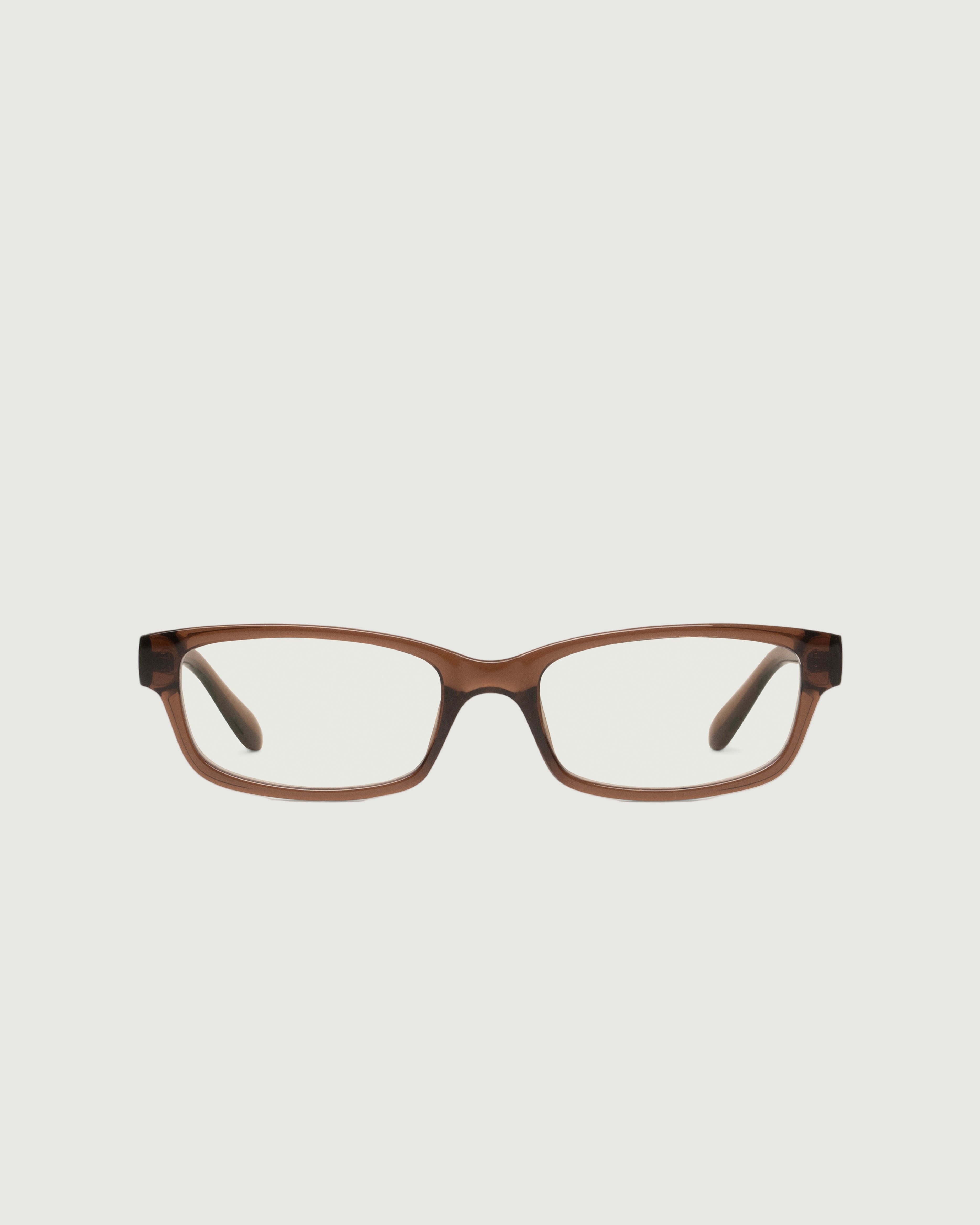 Walnut::Han Eyeglasses rectangle Brown recycled polyester front