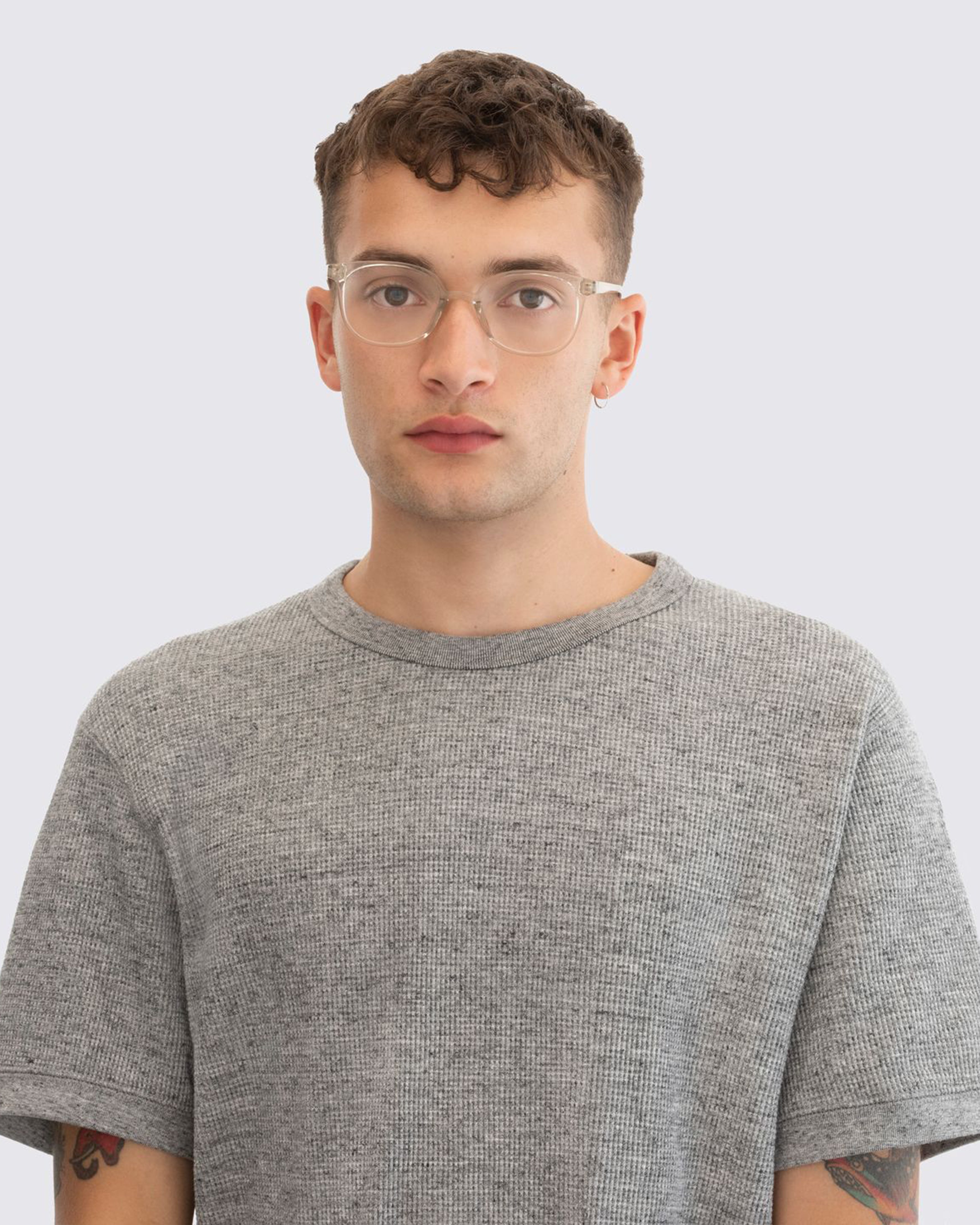 men Bleecker Eyeglasses square gray plastic