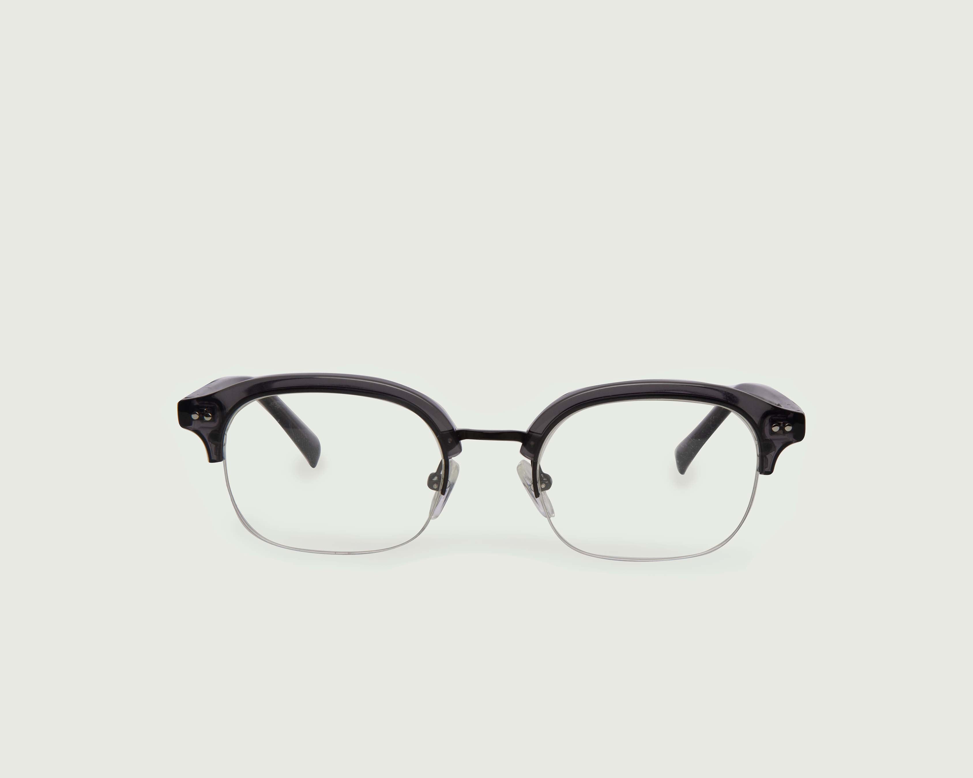 Ant::Gregor Eyeglasses browline black acetate front 