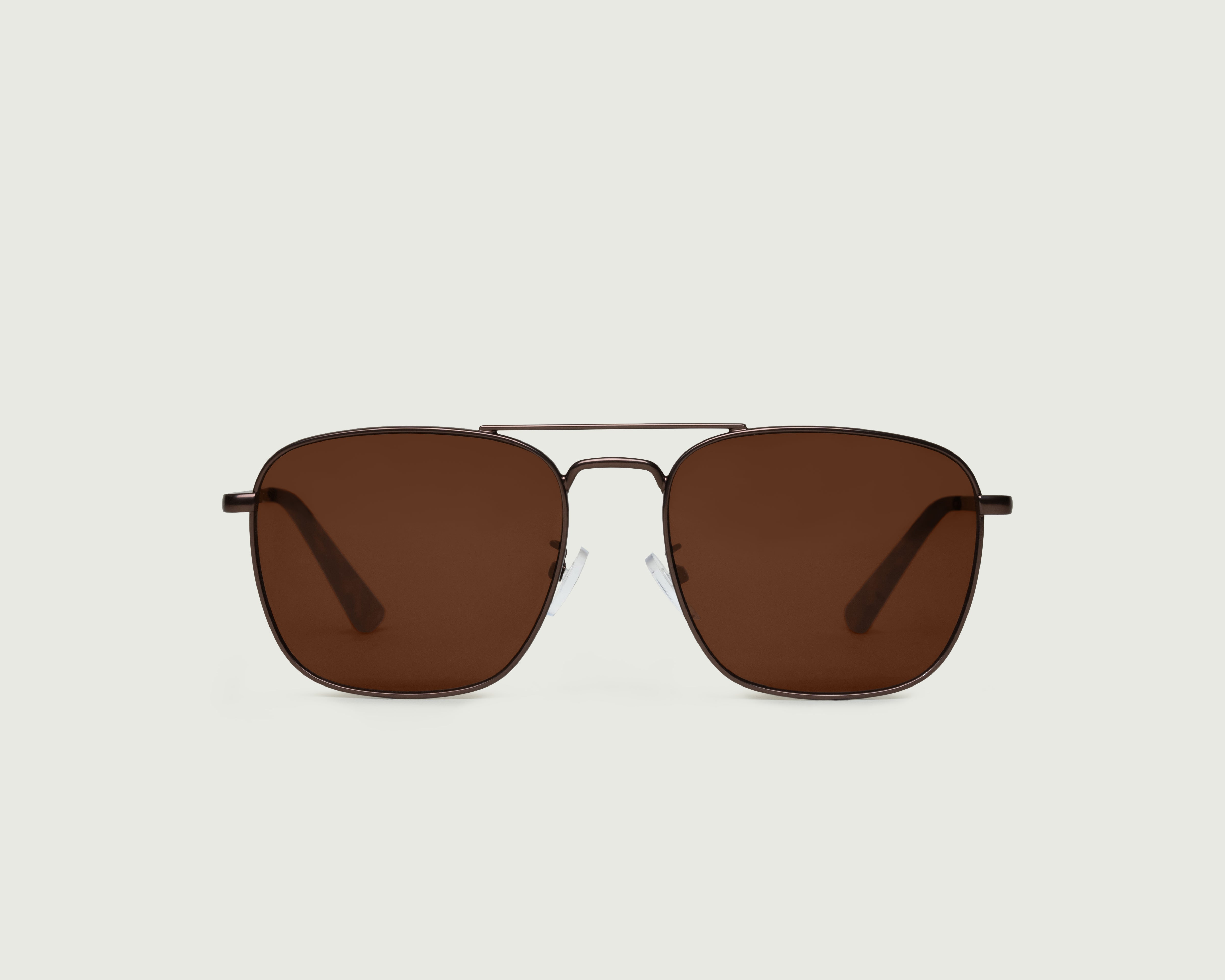Bronze Polarized::Val Sunglasses pilot brown  metal front
