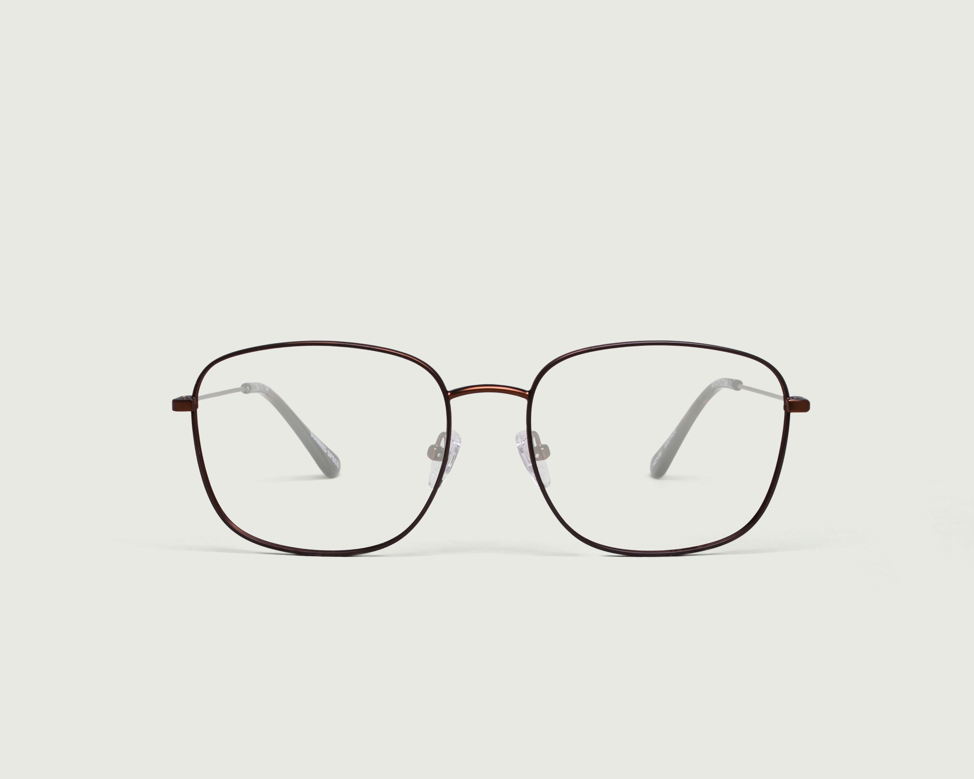 Bronze::Henri Eyeglasses square brown metal front