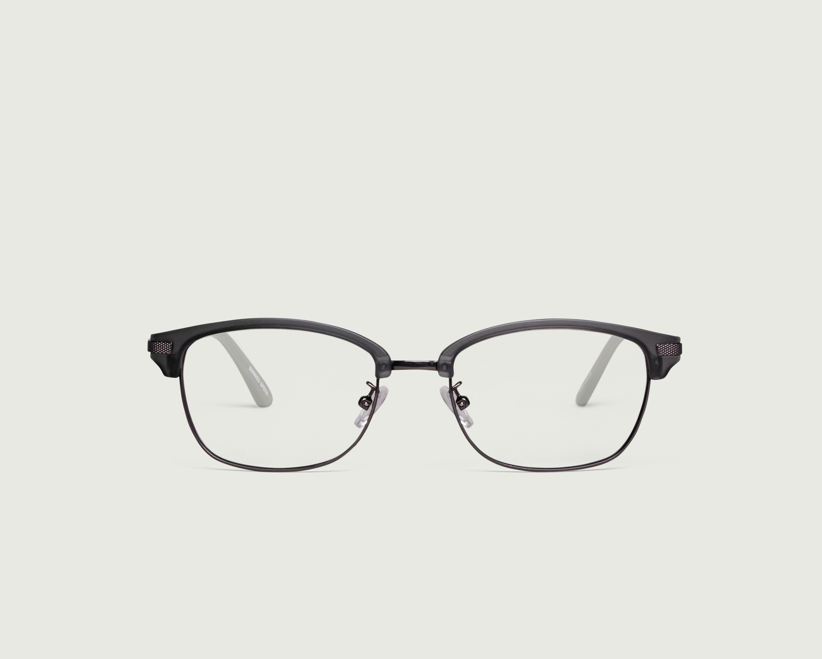 Gravel::Wes Eyeglasses browline gray plastic front