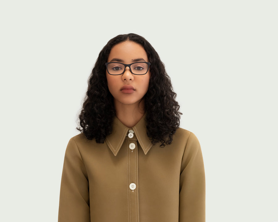 women Pollux Eyeglasses cat eye black plastic