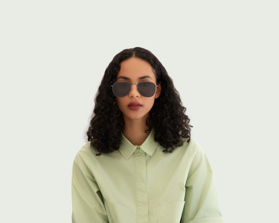 women Shawn Sunglasses pilot black plastic