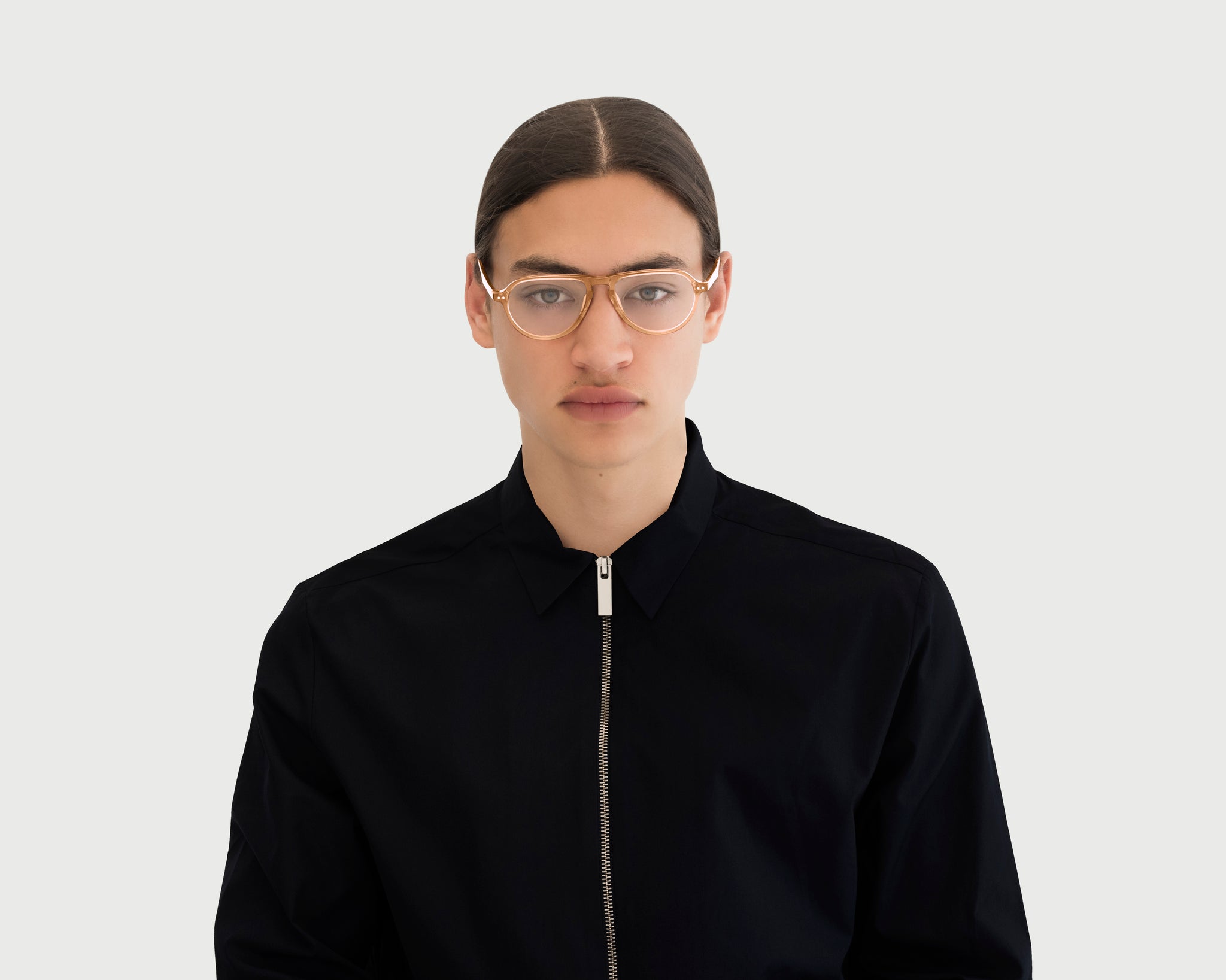 men Howser Eyeglasses pilot nude acetate
