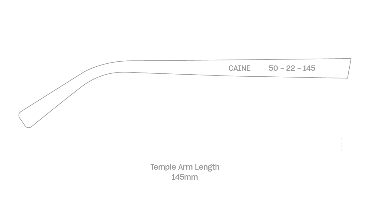 measurement::arm length Caine Eyeglasses round acetate