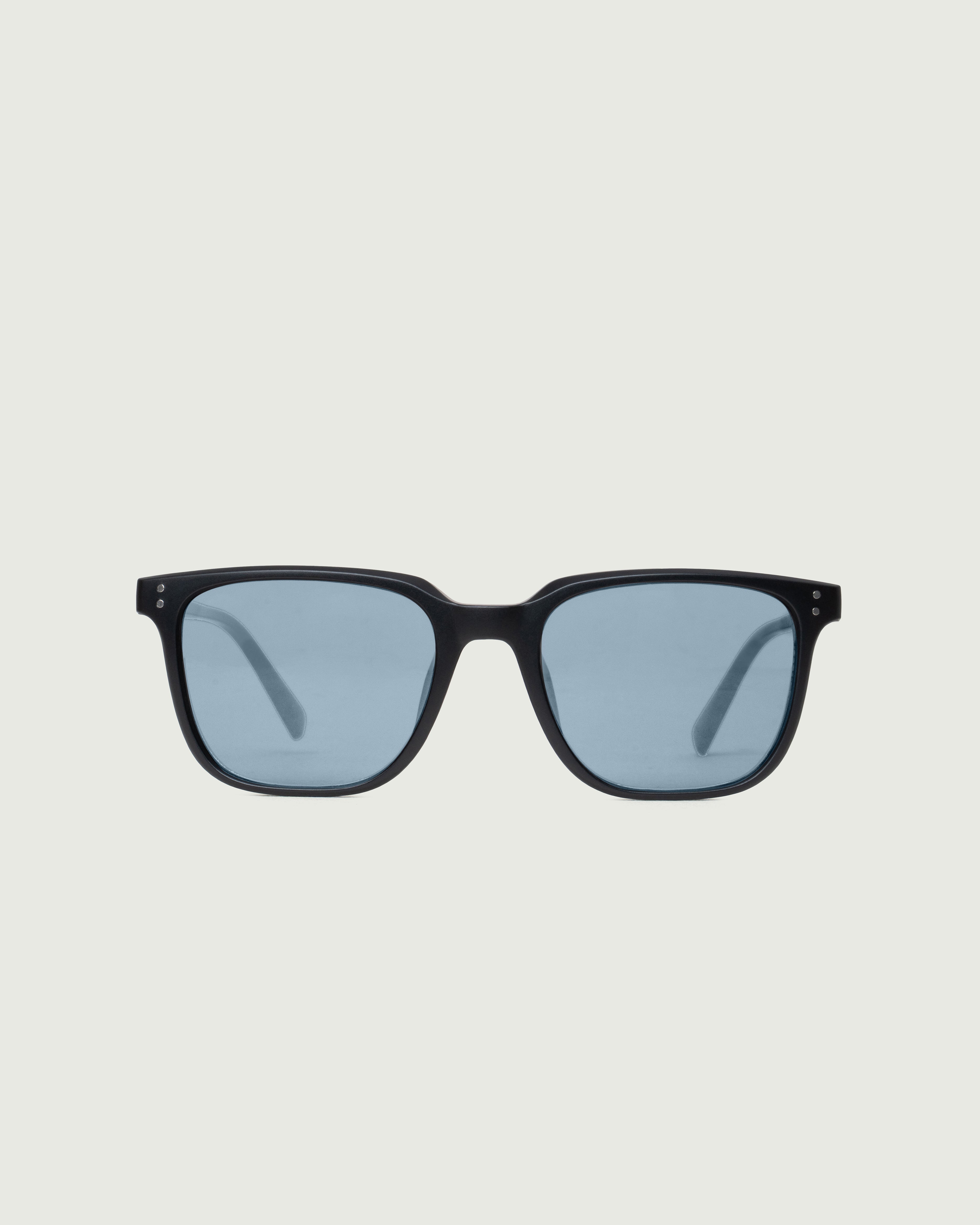 Ink Chambray ::Harry Sunglasses Square Black metal front