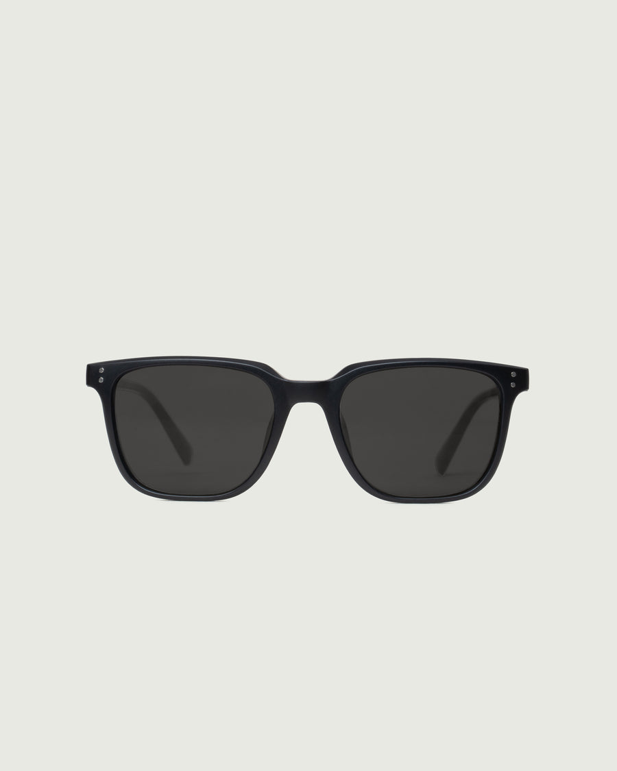 Harry Sunglasses Square Black recycled polyester front