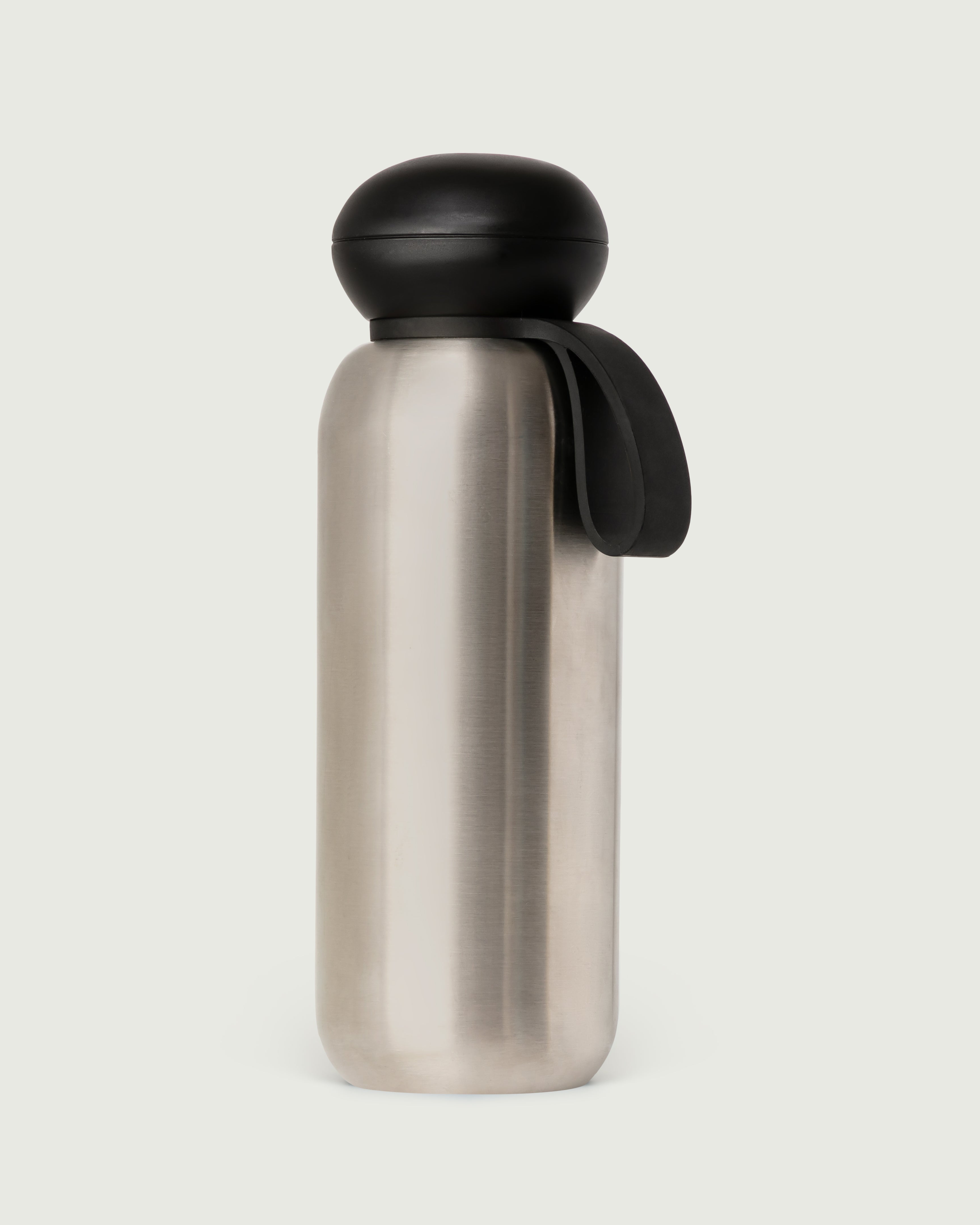 Chrome-32oz::Flask Tumbler Bottle gray  front