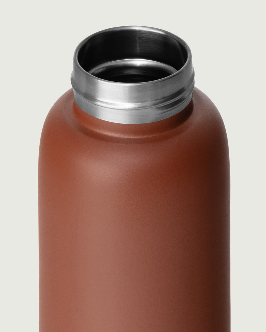 Flask Tumbler Bottle brown front diagonal