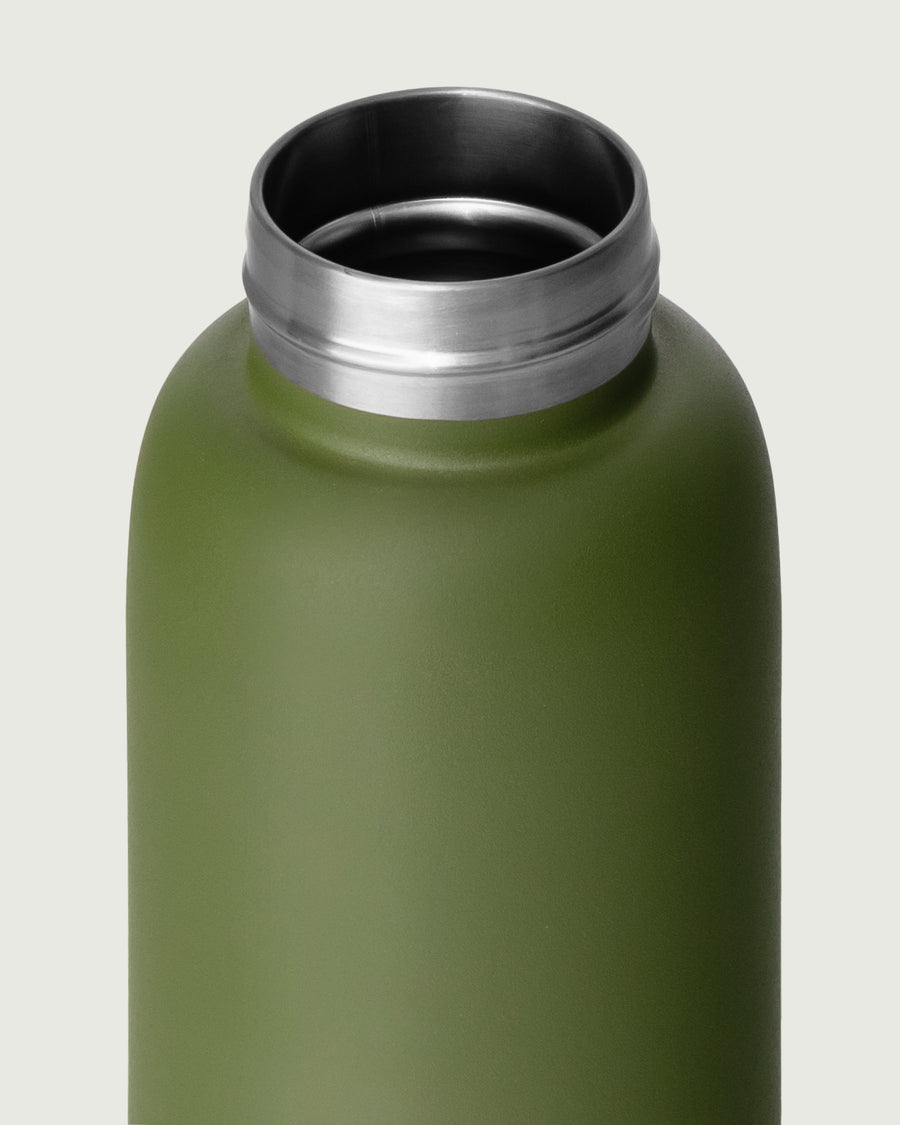 Flask Tumbler Bottle green  front diagonal