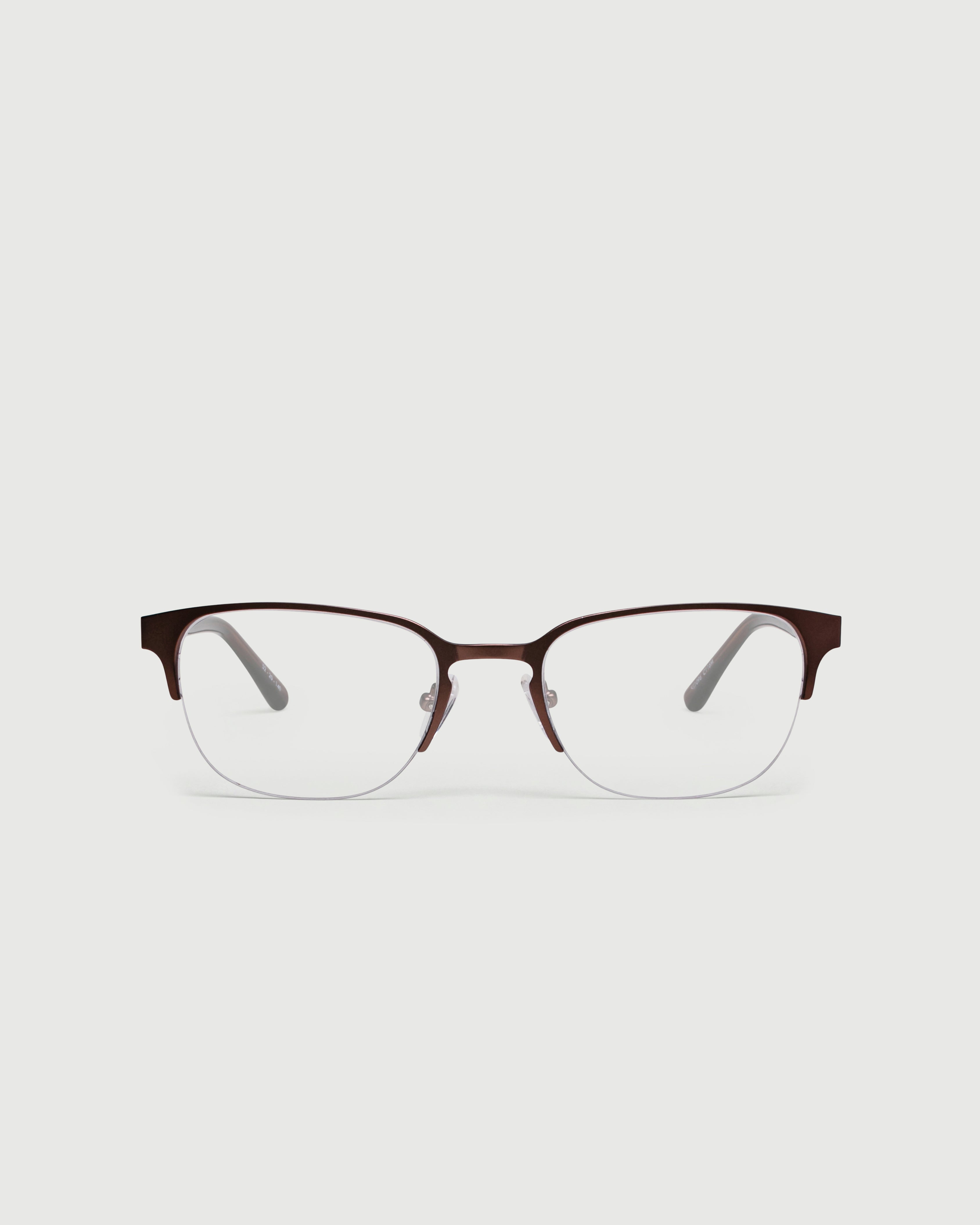Bronze::Alber Eyeglasses browline brown metal front