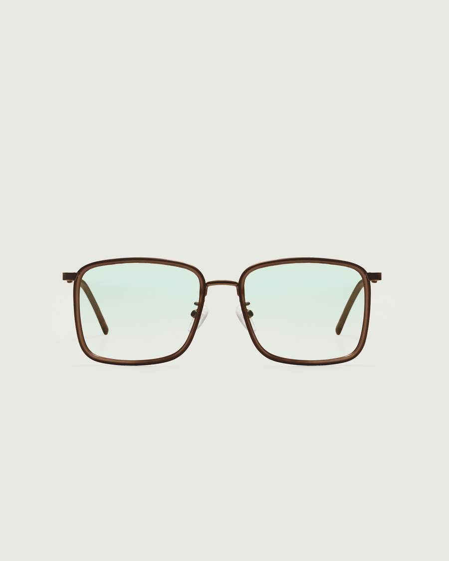 Alcott Anti-Radiation Glasses Square Brown recycled polyester front