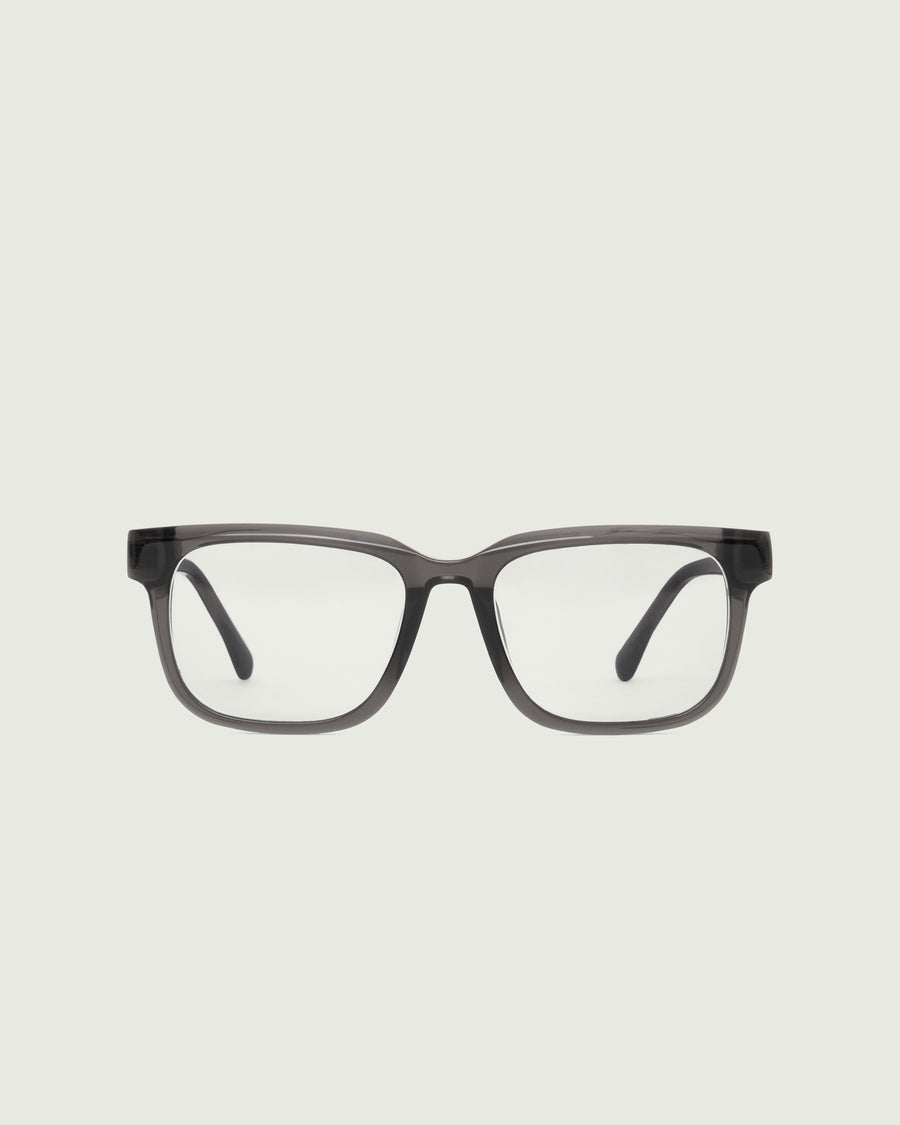 Garth Eyeglasses square Black acetate front