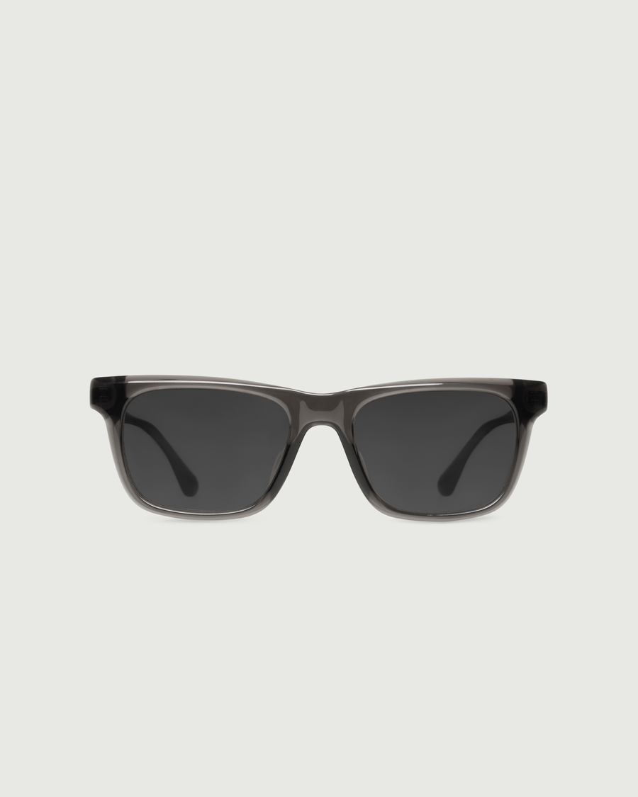 James Sunglasses rectangle black recycled polyester front