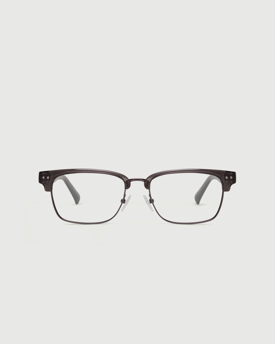 Barragan Eyeglasses browline black plastic front