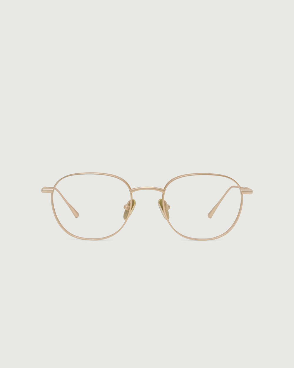 Aura::Georgie Eyeglasses round gold  titanium front