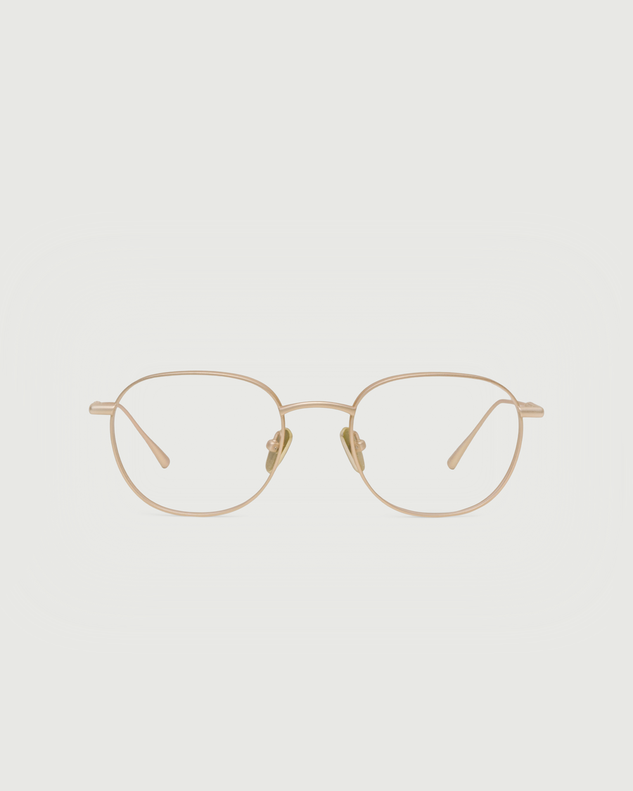 Georgie Eyeglasses round gold  titanium front
