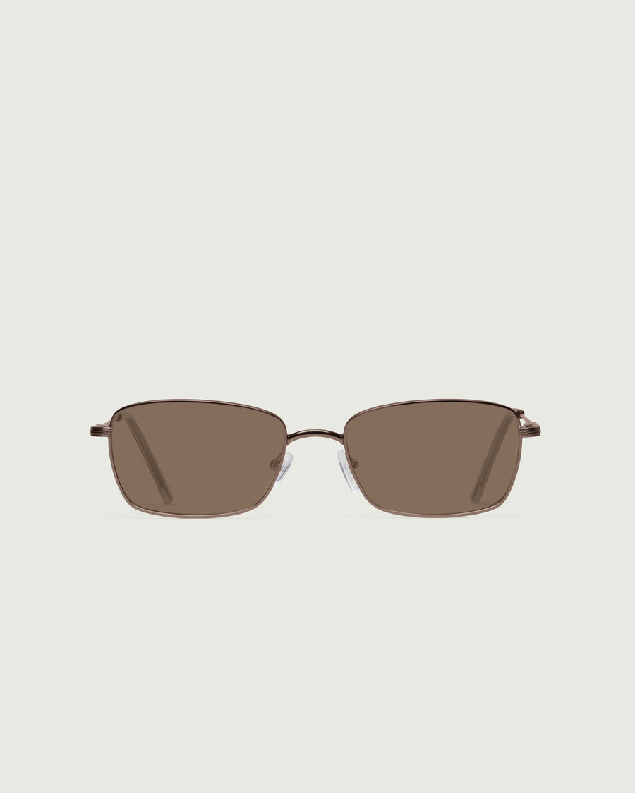 Austin Eyeglasses rectangle Brown metal front