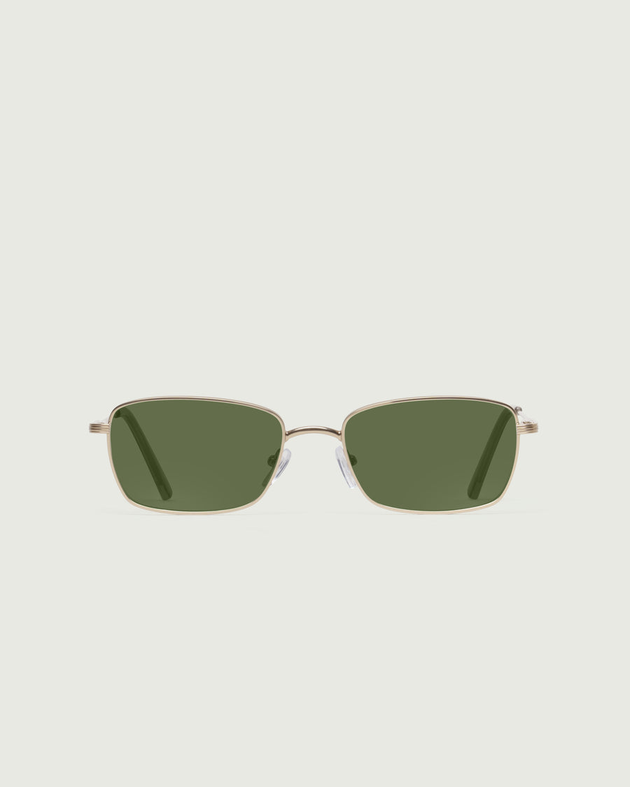 Austin Eyeglasses rectangle Gold metal front