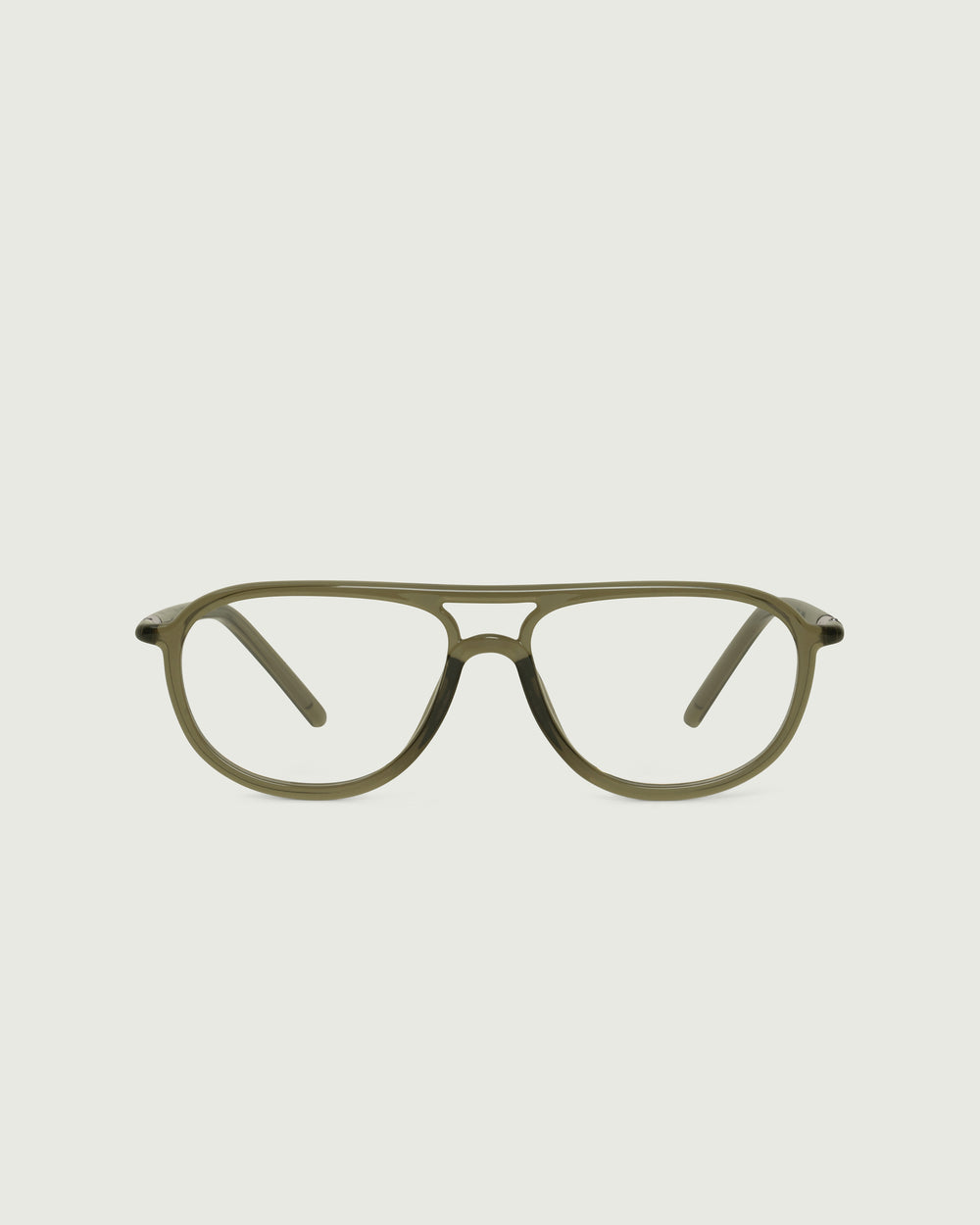 Basil::Astrid Eyeglasses pilot green castor seed front