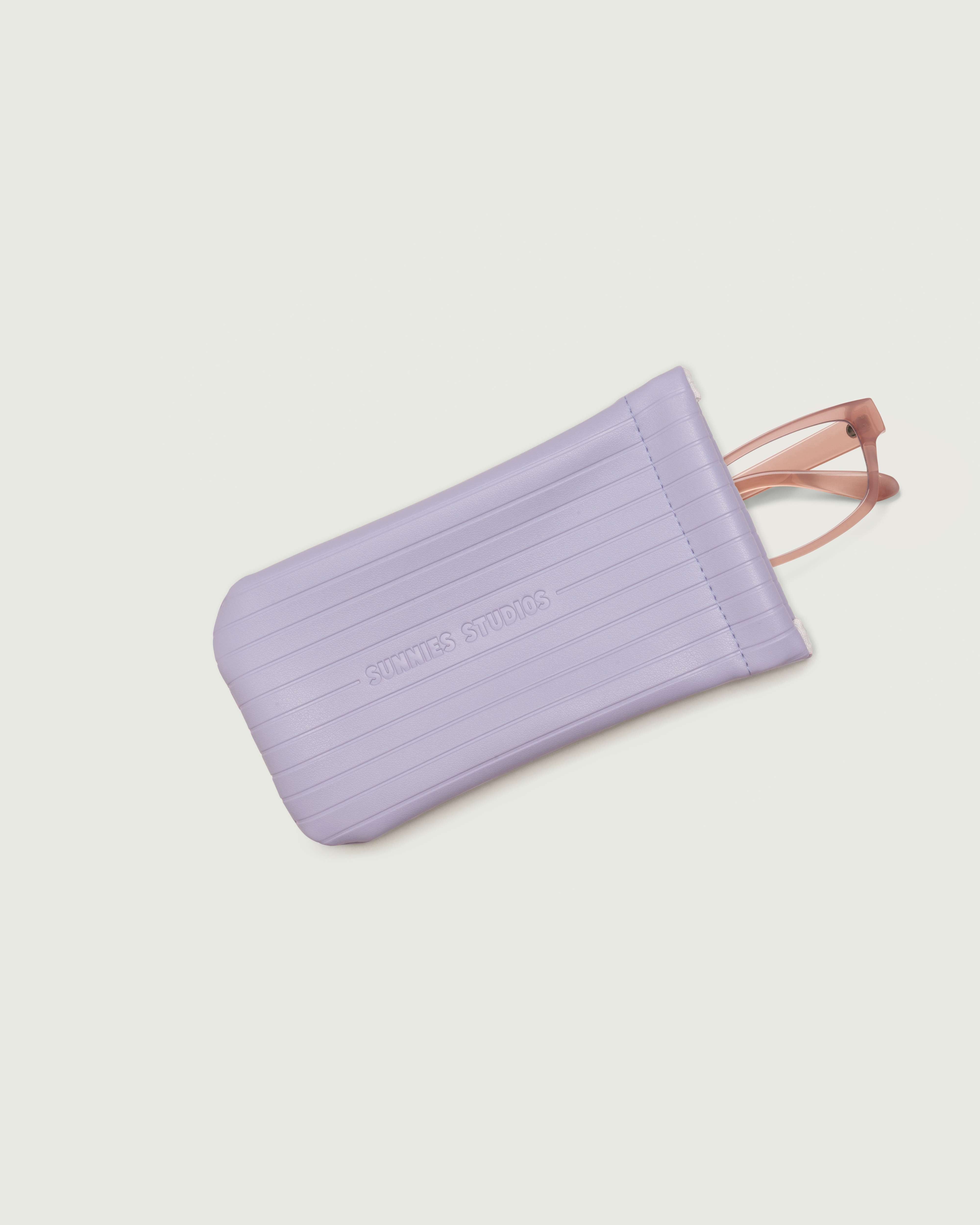 Ribbed Sac Eyewear case purple