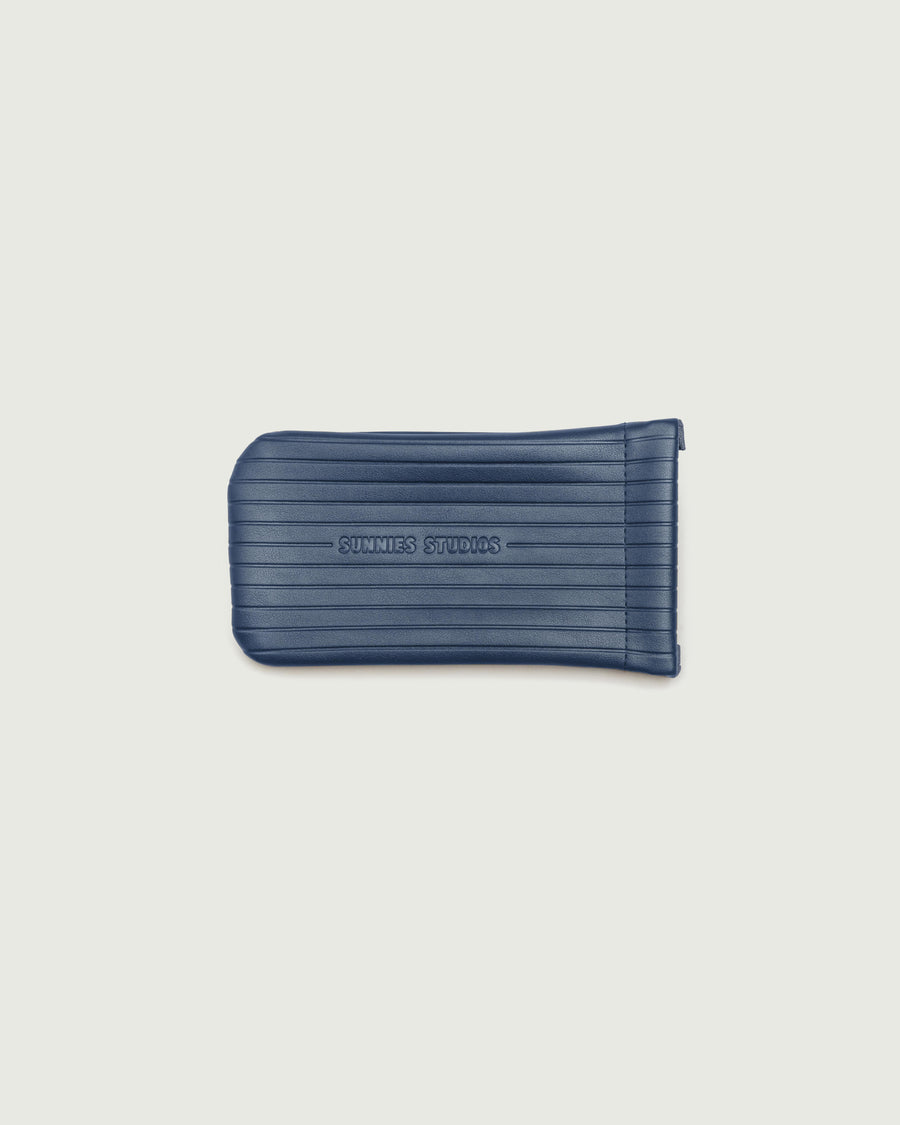 Ribbed Sac Eyewear case blue  front