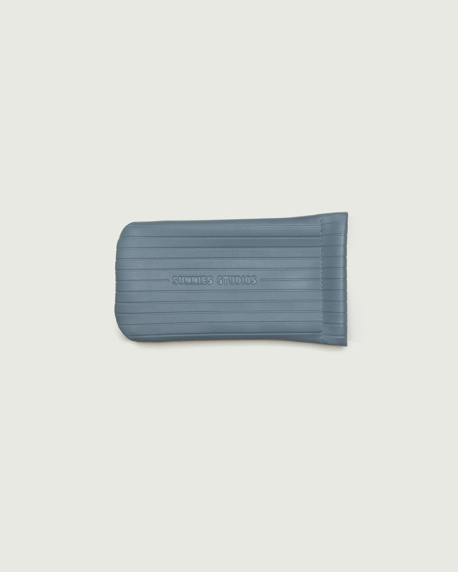 Ribbed Sac Eyewear case blue  front