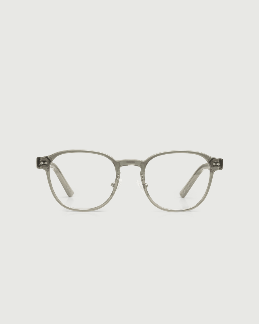 Orman Eyeglasses round gray plant-based plastic front