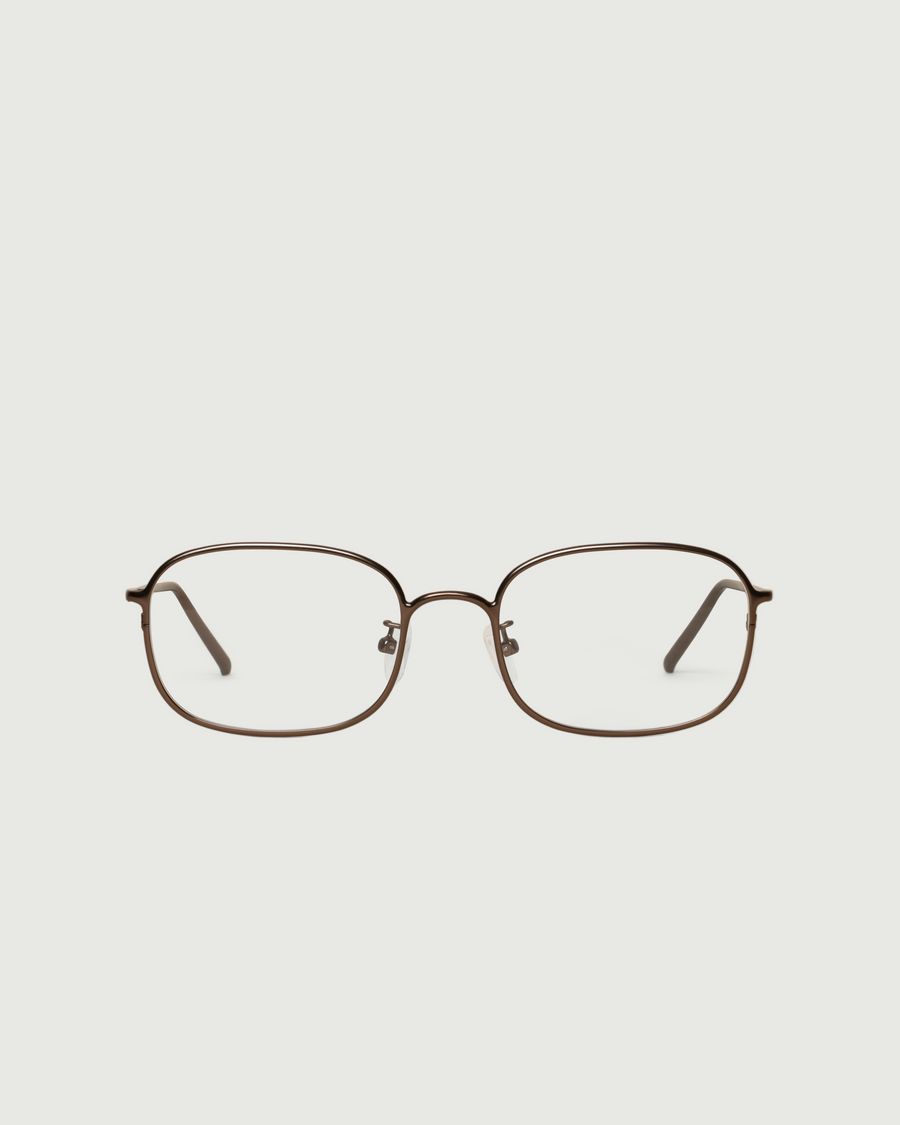 Nami Eyeglasses square Brown metal front