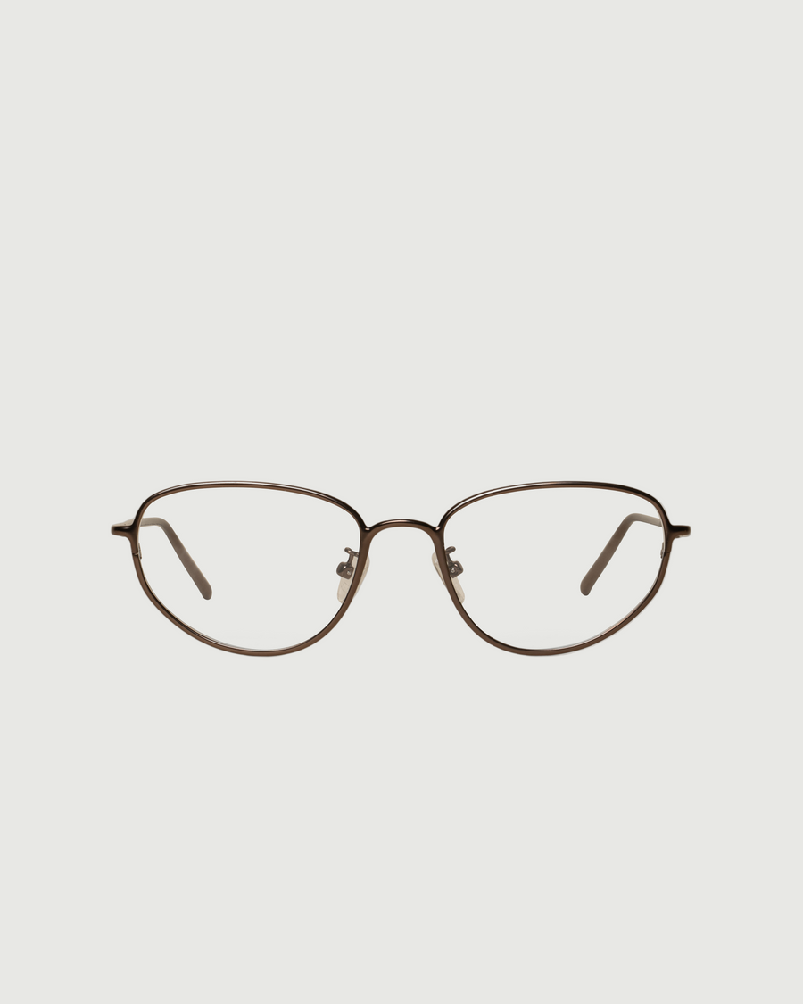 Suki Eyeglasses cateye Brown metal front