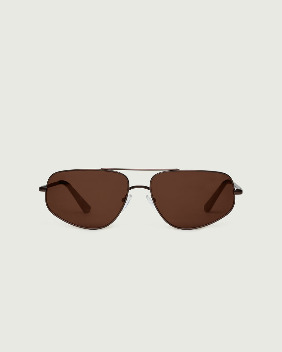 Rome Sunglasses pilot brown  metal front