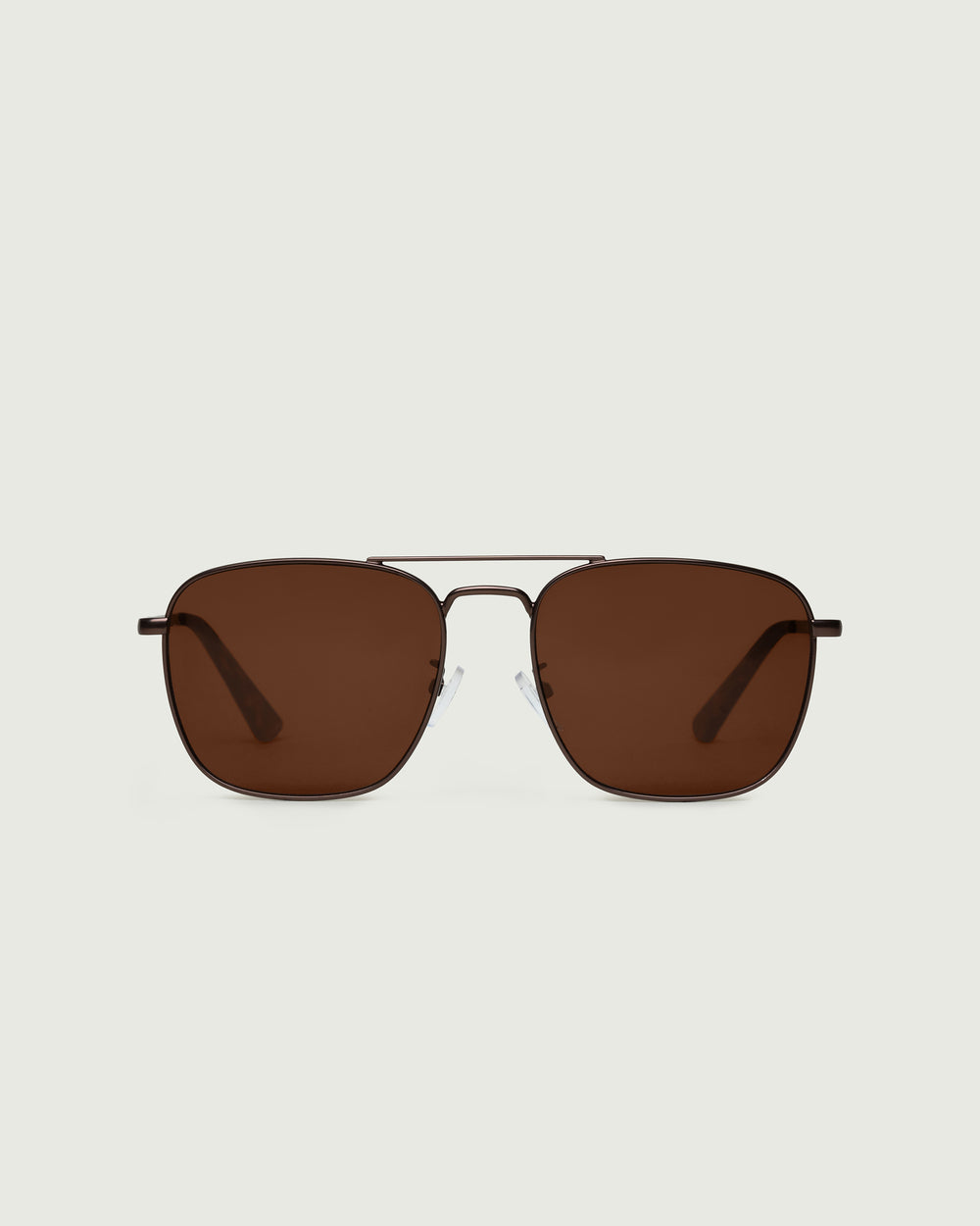 Bronze Polarized::Val Sunglasses pilot brown  metal front