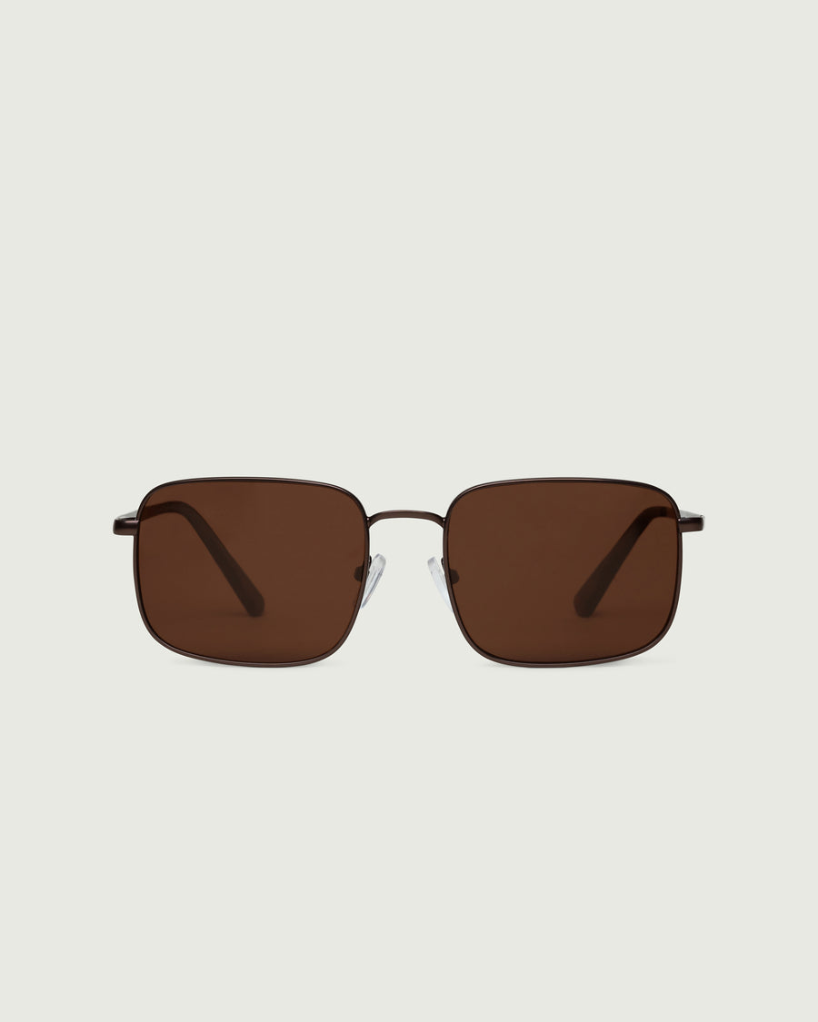 Vito Sunglasses rectangle brown  metal front