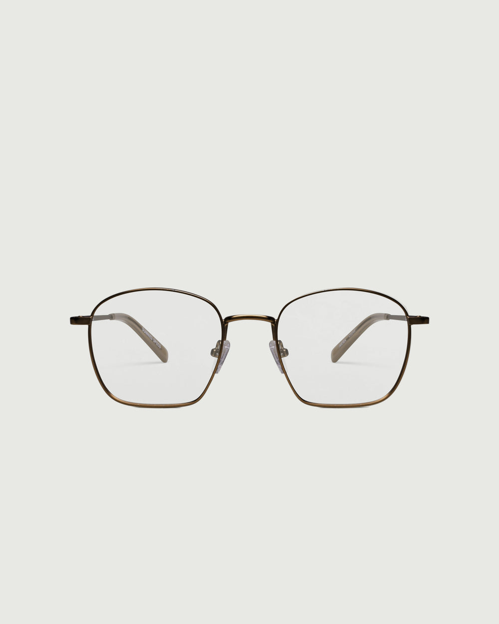 Bronze::Akira Eyeglasses square brown metal front