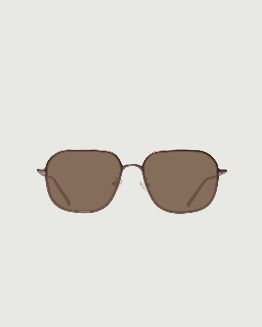 Pascal Eyeglasses square Brown metal front