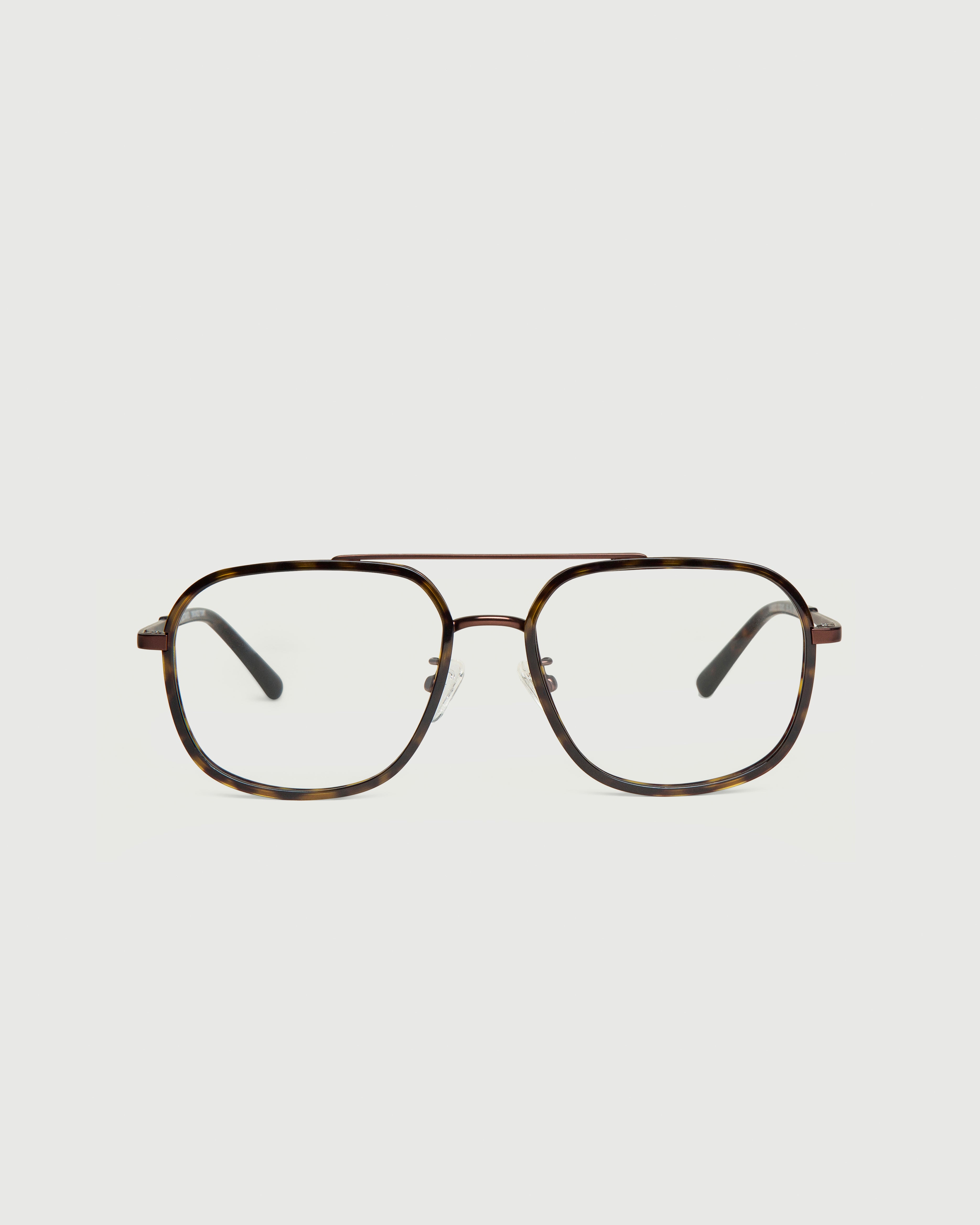 Bronze Tort::Octavio Eyeglasses pilot tort metal front